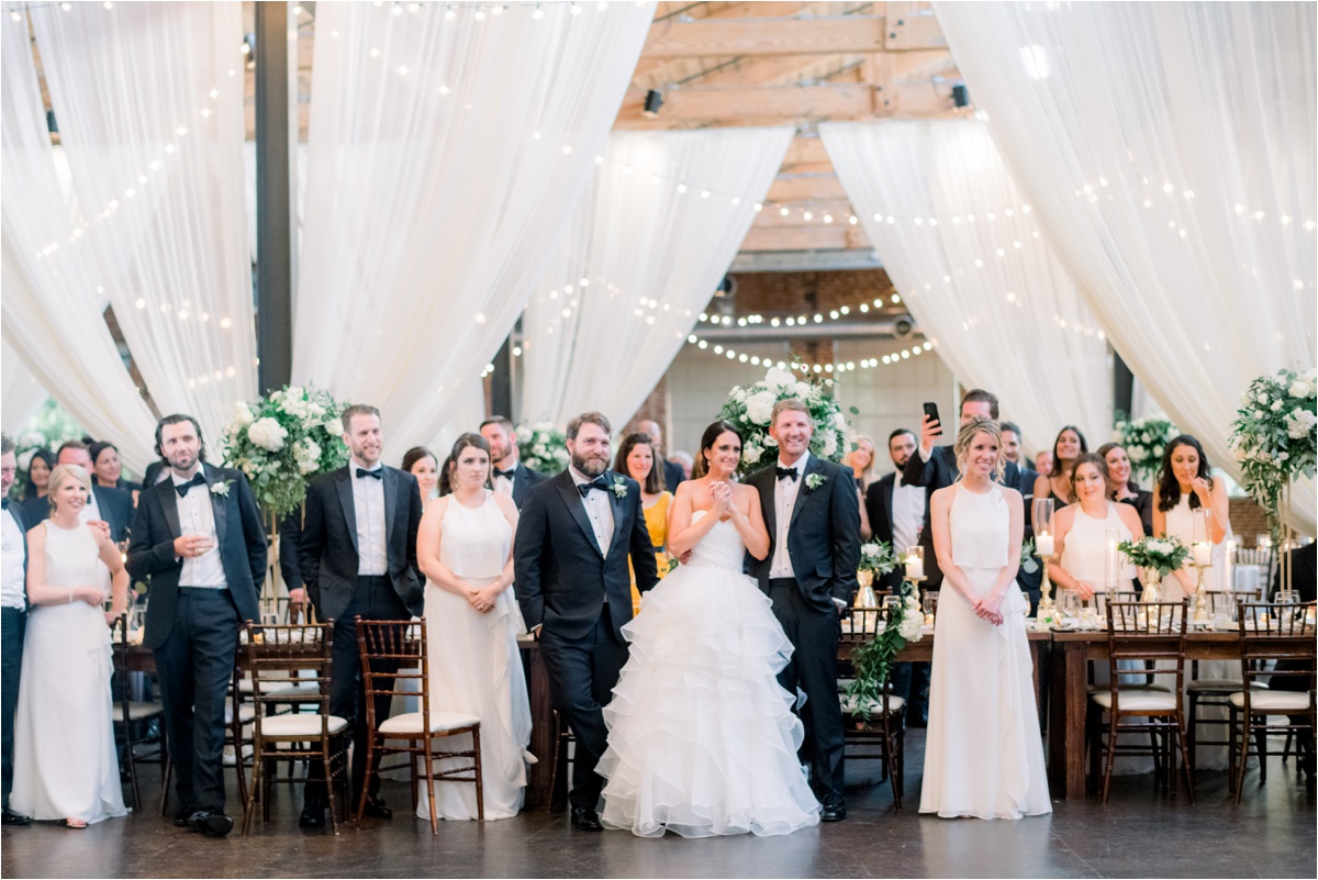 wedding reception at the foundry at puritan mill