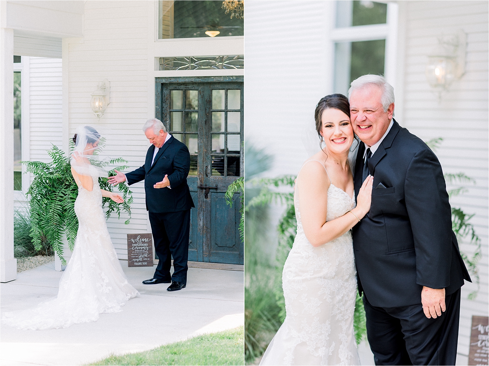 first look with the father of the bride