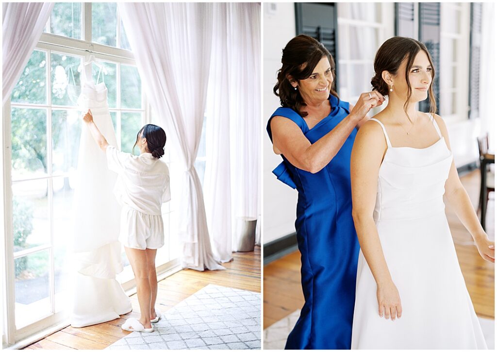 wedding-at-the-estate-atlanta-mom-helping-bride-get-dressed