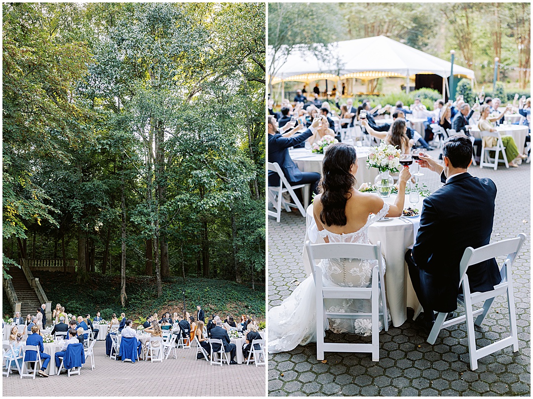 outdoor wedding reception at cator woolford gardens