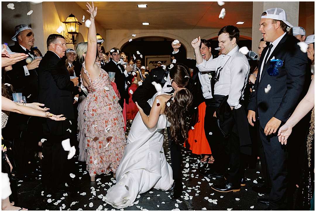 flower petal toss wedding exit