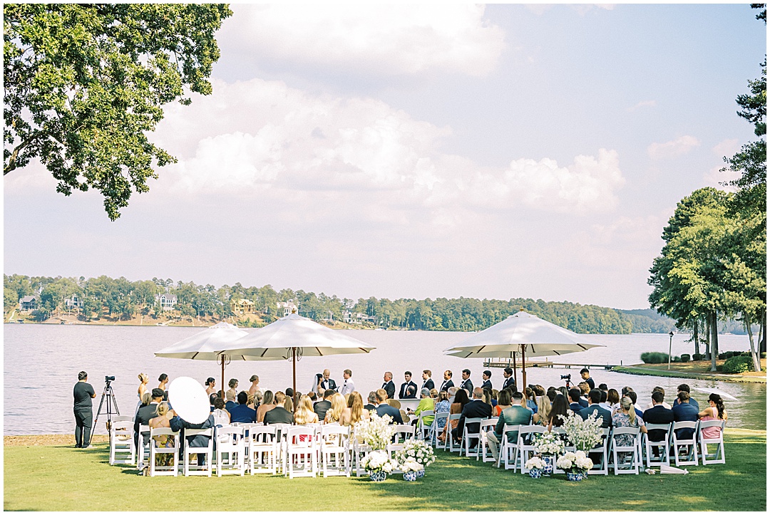 great waters reynolds lake oconee wedding ceremony