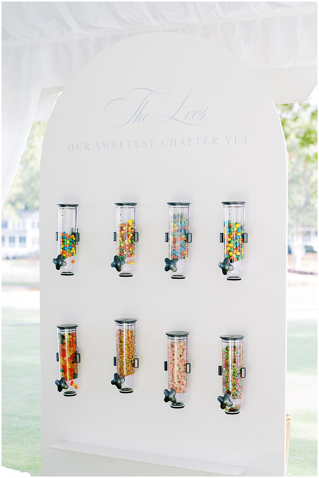 elegant candy bar at wedding