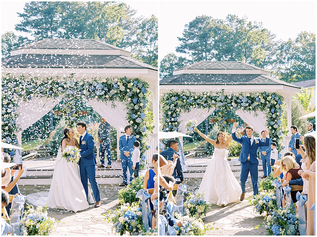 confetti exit at wedding ceremony