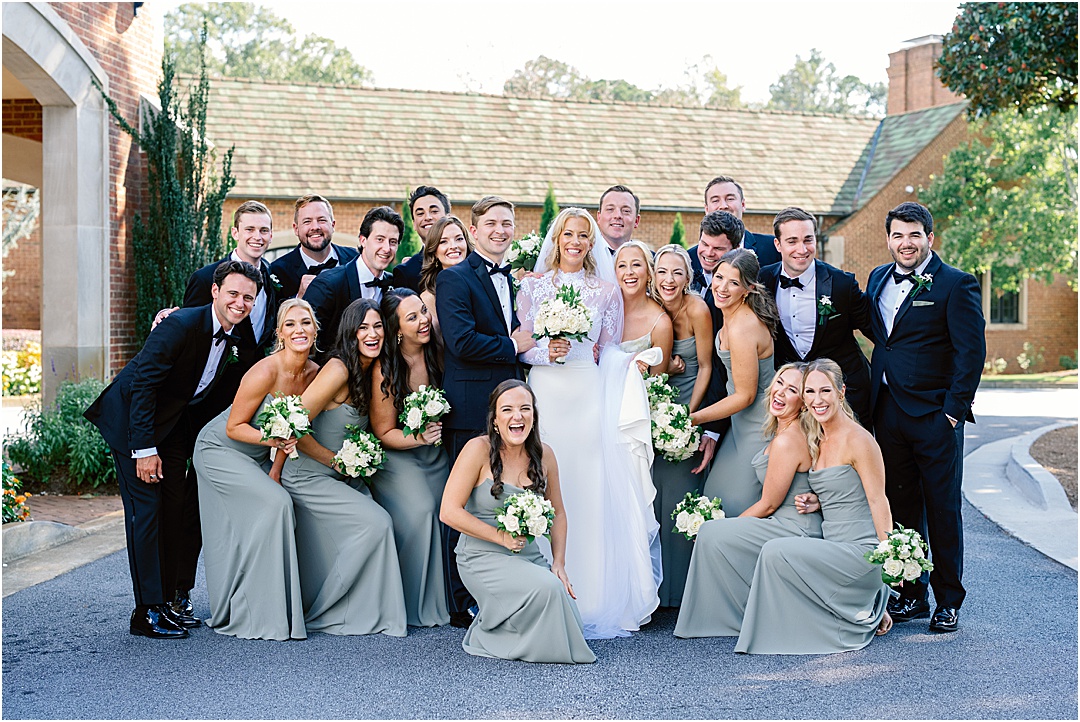 big wedding party photo