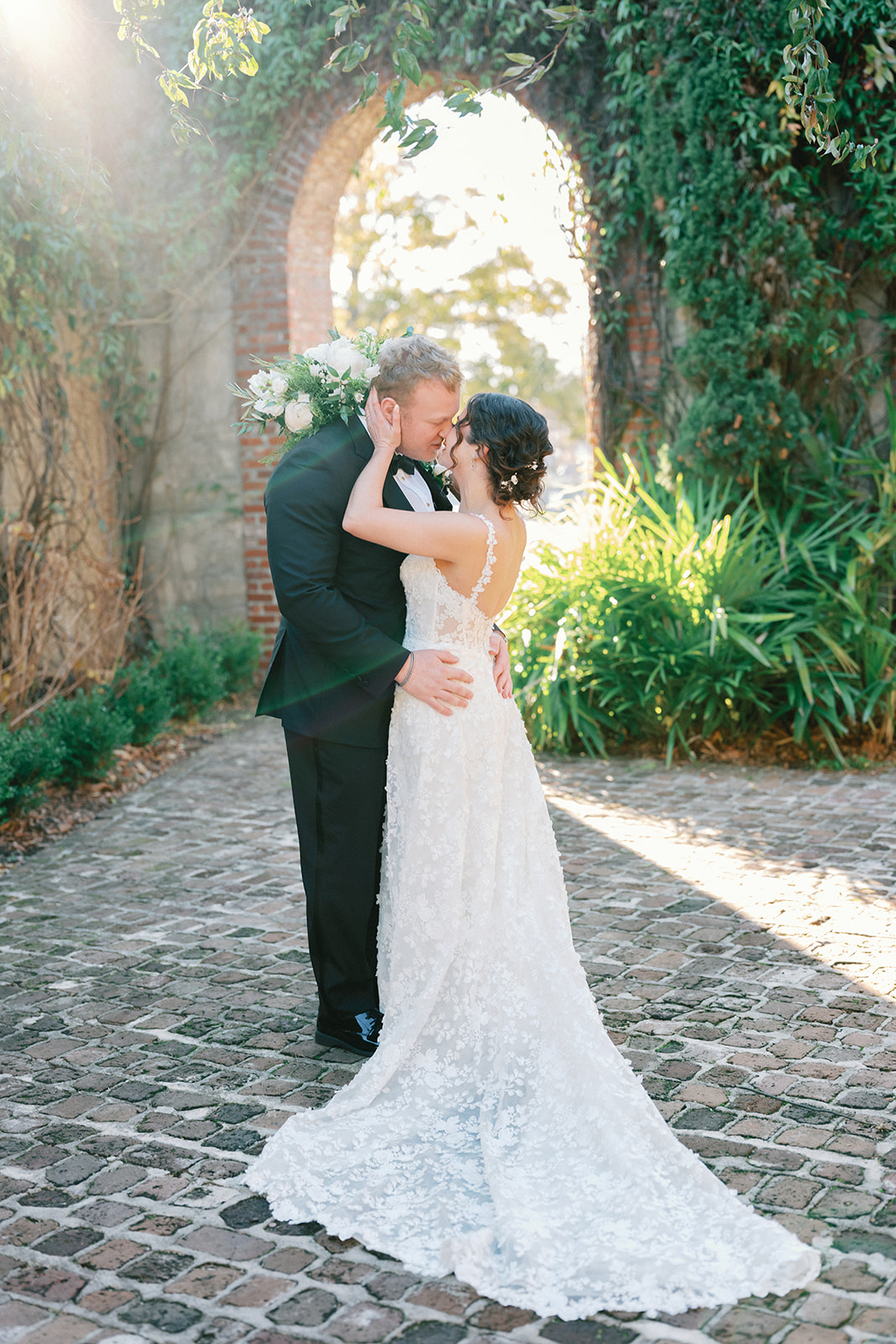 Atlanta Wedding Pictures in the Courtyard at Summerour Studio