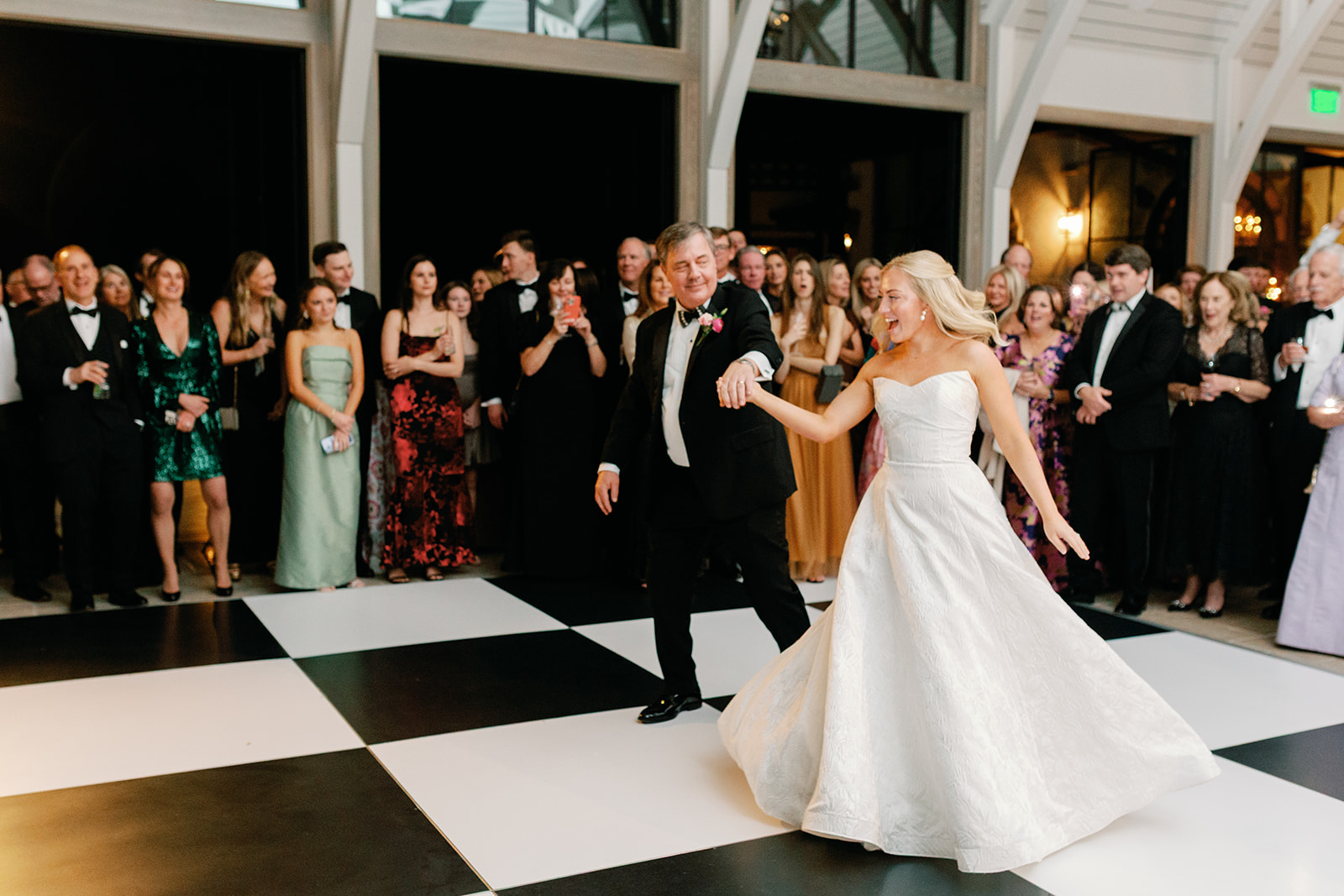 Bride and Dad on Dance Floor at Capital City Club