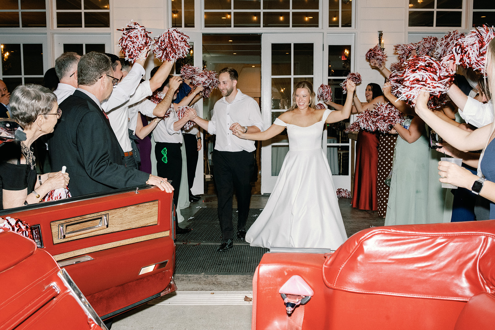 University of Alabama Themed Wedding Exit