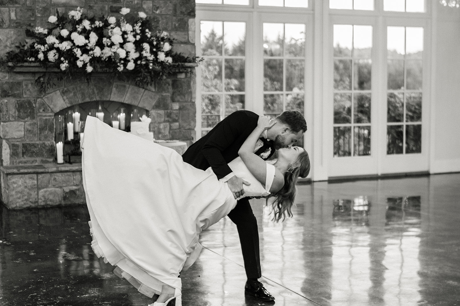 Bride and Groom at Dance Floor at Little River Farms Wedding