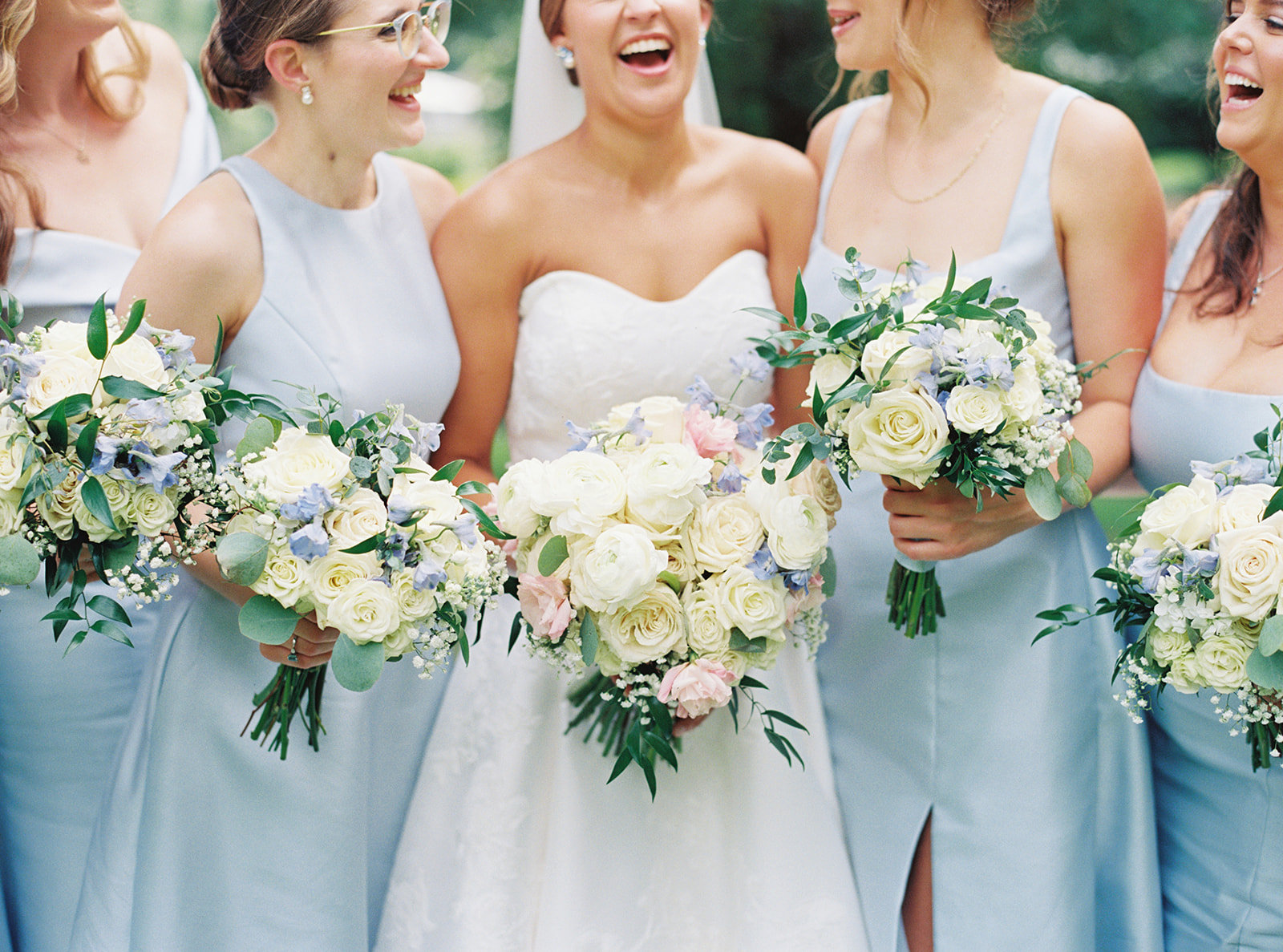 Bride with Bridesmaids at Intercontinental Atlanta Wedding