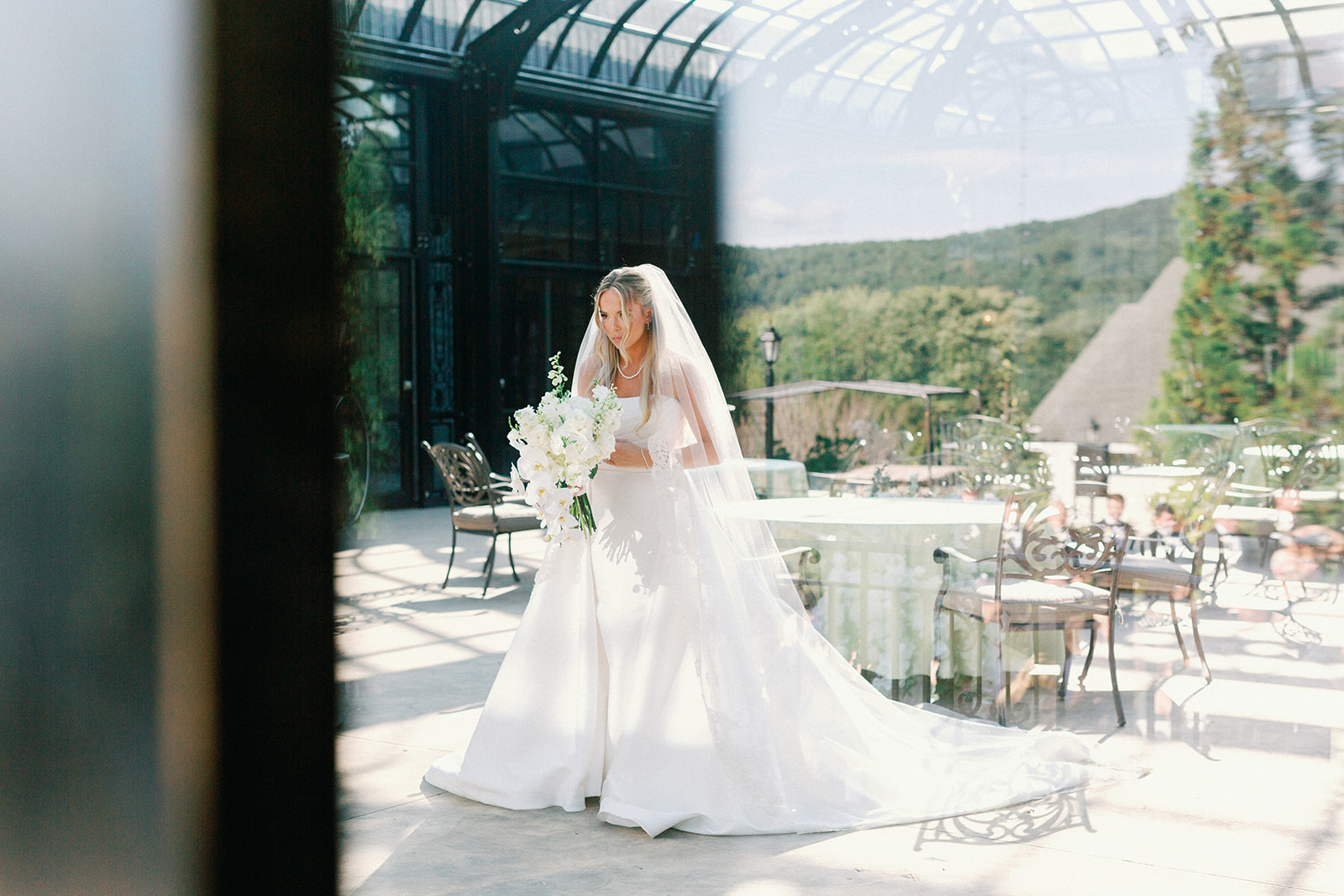 Bride Walking Down Aisle at The Tate House