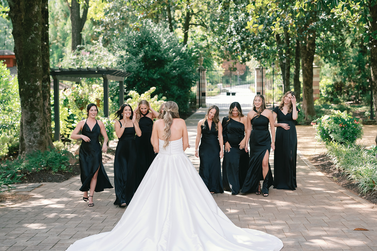 Bride with Wedding Party at The Tate House Georgia 