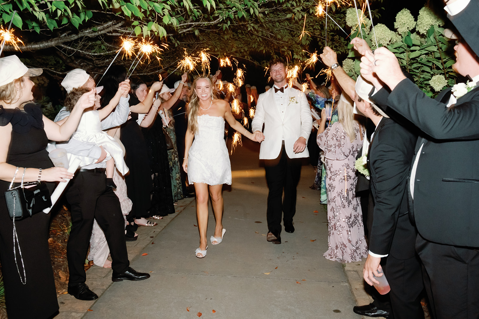 Sparkler Exit at Tate House Georgia Estate Wedding & Special Events Venue
