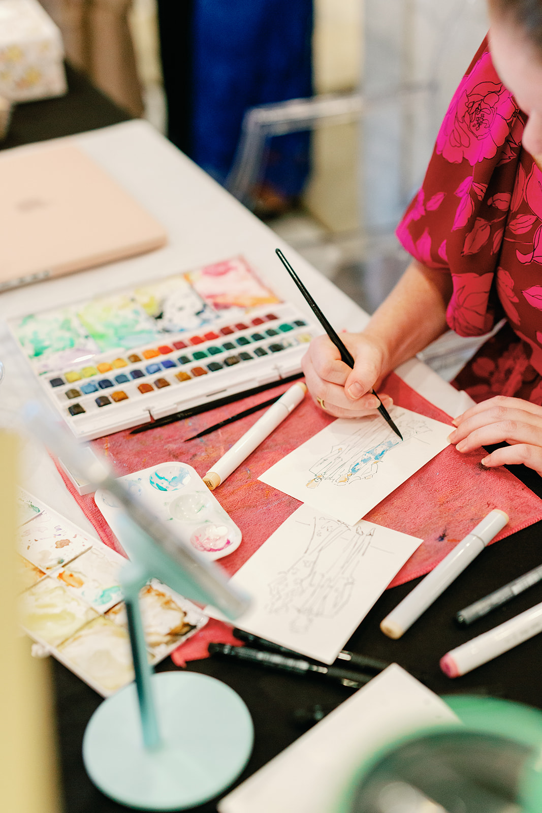 Live Painter at Tate House Wedding