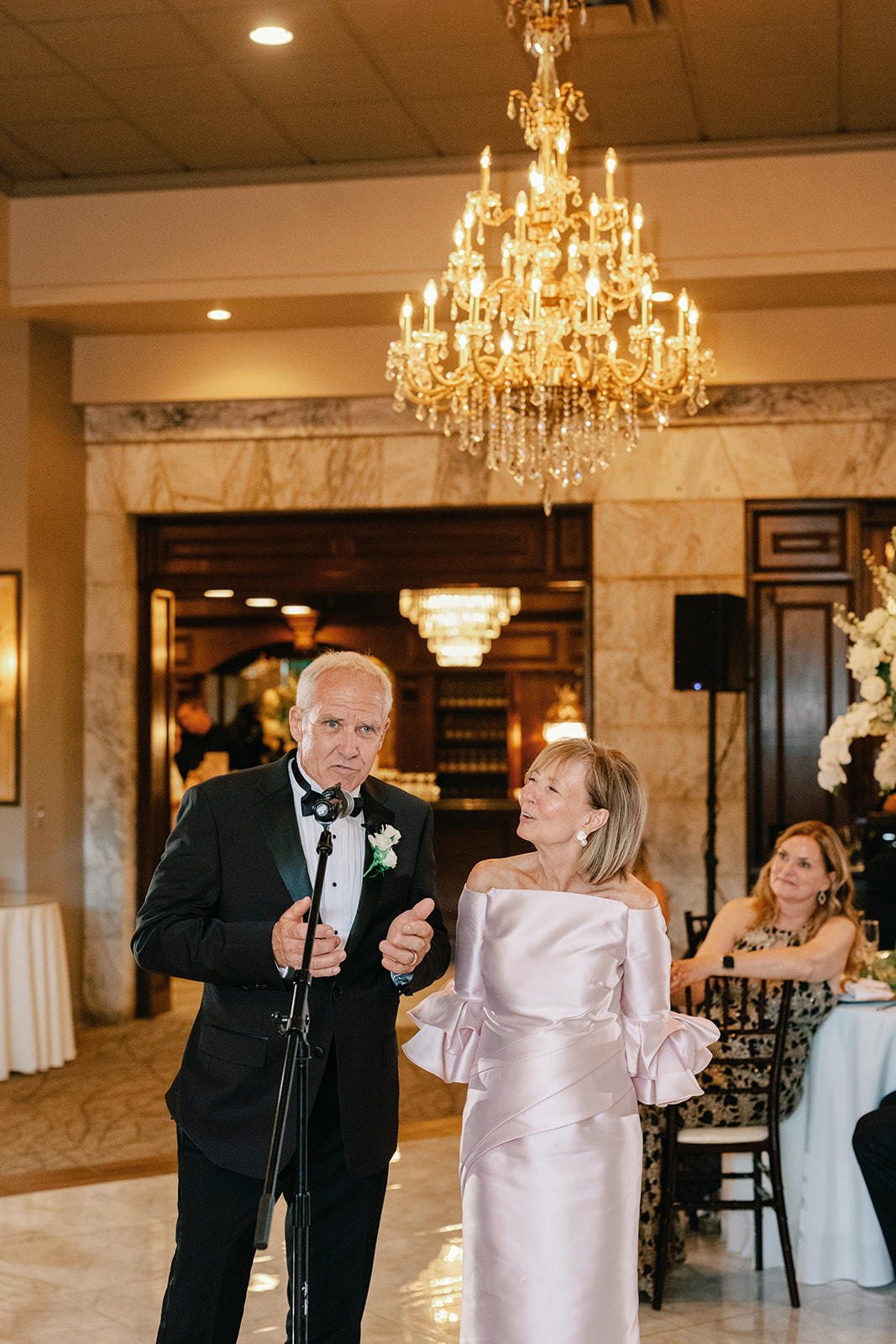 Mom and Dad Give Speech at Tate House Georgia Wedding