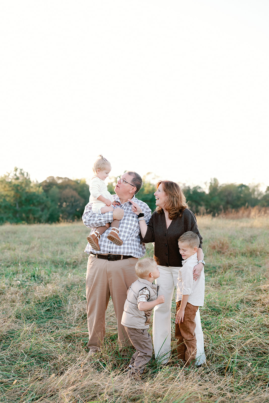 Fall Family Photos Atlanta - Mini Sessions - family photos atlanta Grandparents Having Fun with Grandchildren During Fall Family Photoshoot