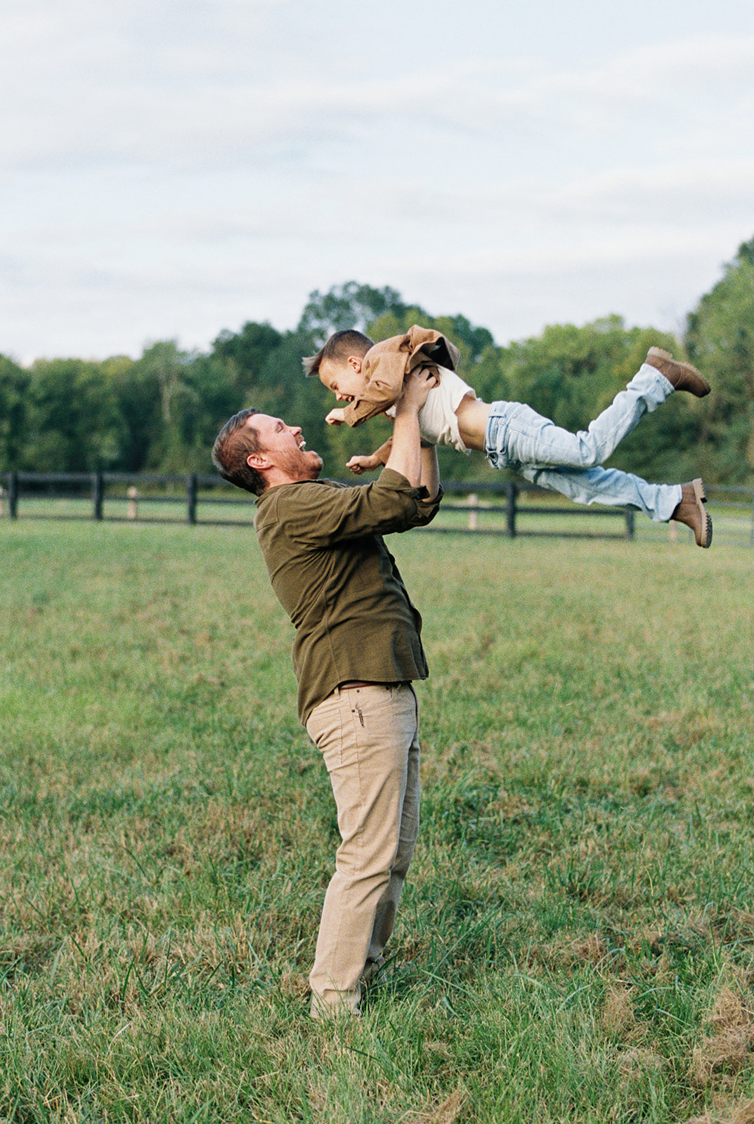 Fall Family Photos Atlanta - Mini Sessions - family photos atlanta Dad Holding Son for Fun Moment During Family Photography Atlanta