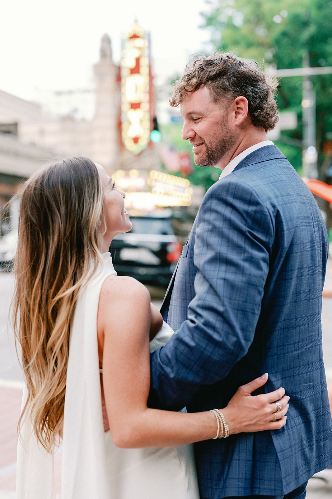Engagement Photo Locations in Atlanta - 6 Outdoor Spaces for Stunning Photos - engagement photo locations in atlanta Couple Look Each Other in Eyes During Engagement Photoshoot