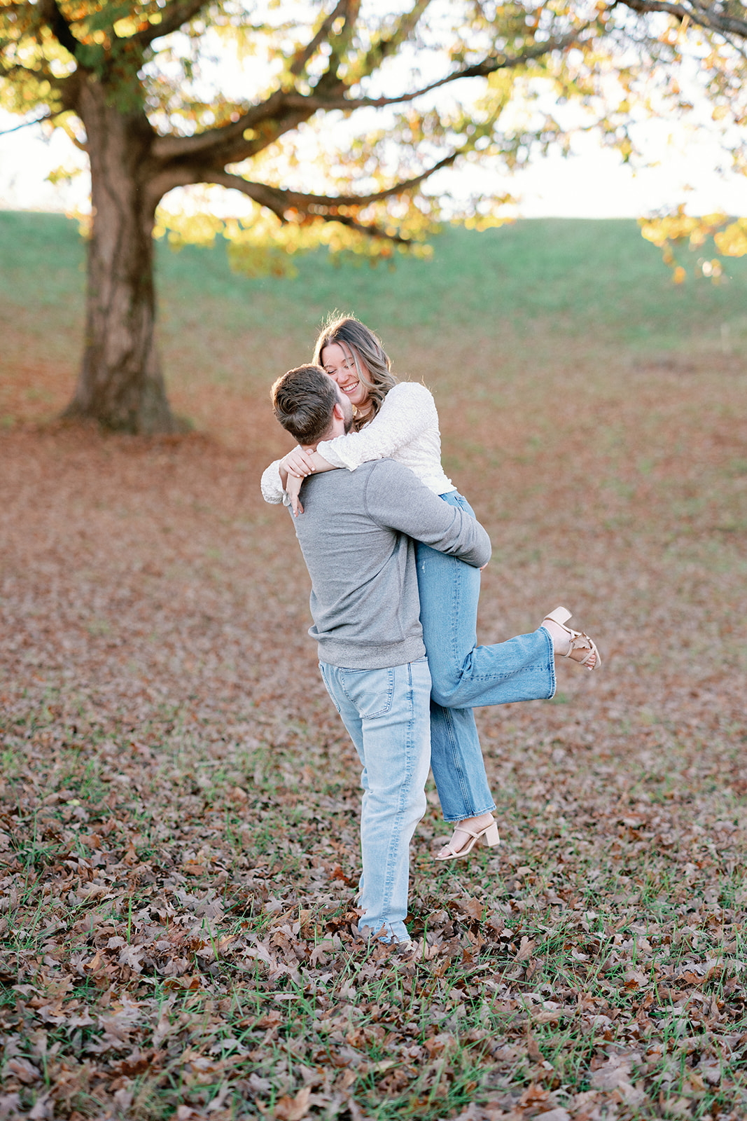Engagement Photo Locations in Atlanta - 6 Outdoor Spaces for Stunning Photos - engagement photo locations in atlanta Engaged Couple Embrace, Twirl During Engagement Photoshoot atnMontaluce Winery